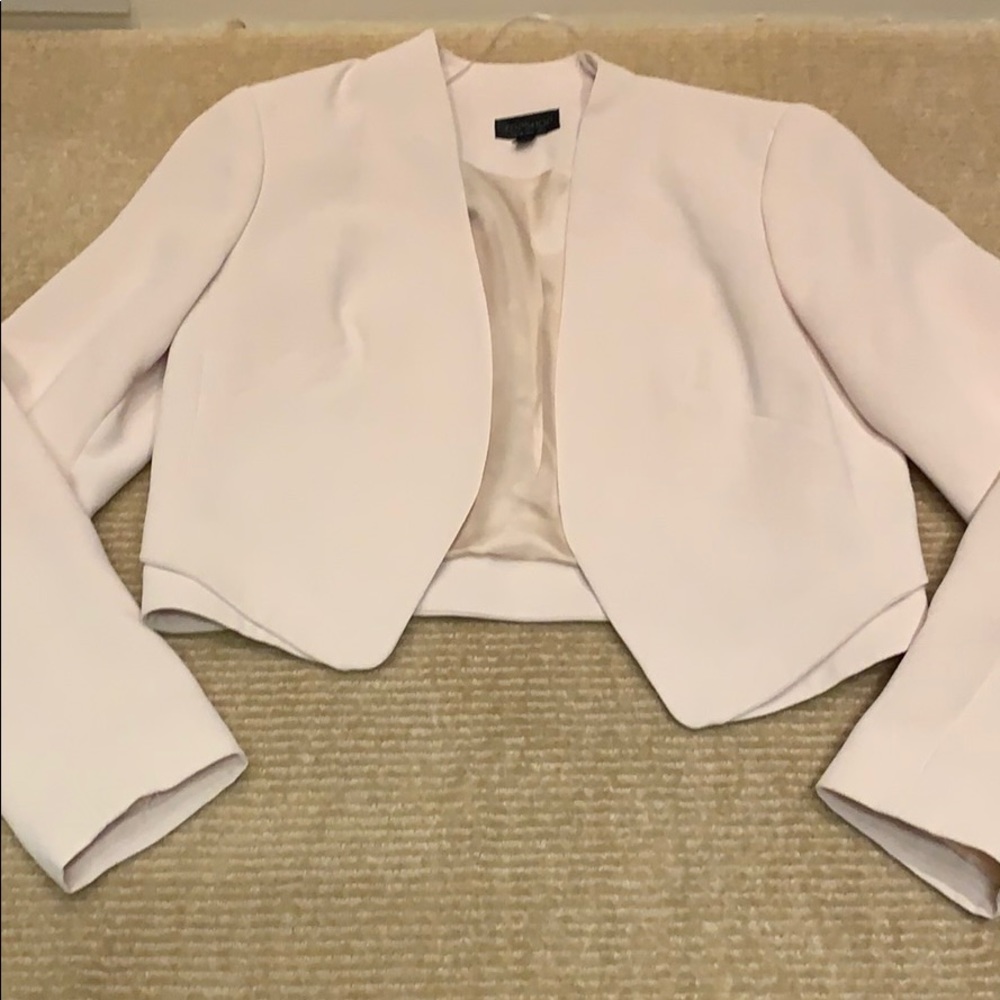 Top shop light pink cropped blazer